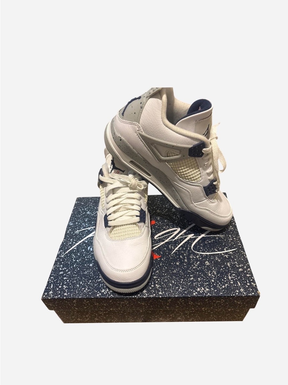 Jordan Men's Sneakers in White and Navy - Retro Court Style